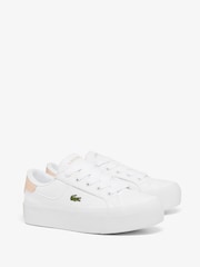 Lacoste Ziane Platform White Trainers - Image 4 of 8