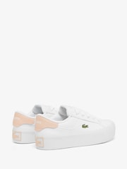 Lacoste Ziane Platform White Trainers - Image 5 of 8