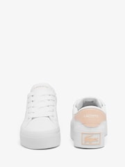 Lacoste Ziane Platform White Trainers - Image 7 of 8