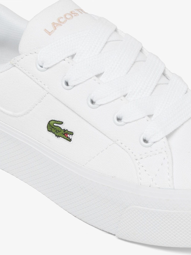Lacoste Ziane Platform White Trainers - Image 8 of 8