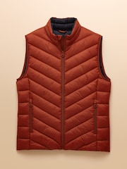 Joules Garrett Orange Showerproof Padded Gilet - Image 10 of 10