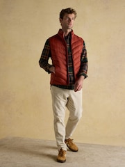 Joules Garrett Orange Showerproof Padded Gilet - Image 3 of 10