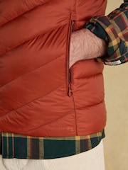 Joules Garrett Orange Showerproof Padded Gilet - Image 7 of 10