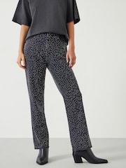 Hush Black Alex Slim Straight Leg Jeans with Rhinestones - Image 2 of 5