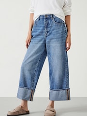 Hush Blue Mia Cropped Straight Leg 100% Cotton Jeans - Image 1 of 5