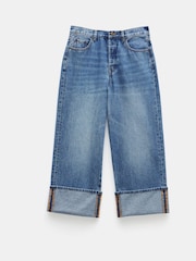 Hush Blue Mia Cropped Straight Leg 100% Cotton Jeans - Image 5 of 5