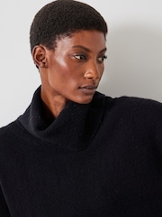 Hush Charcoal Black Meryl Roll Neck Wool Blend Jumper - Image 4 of 5