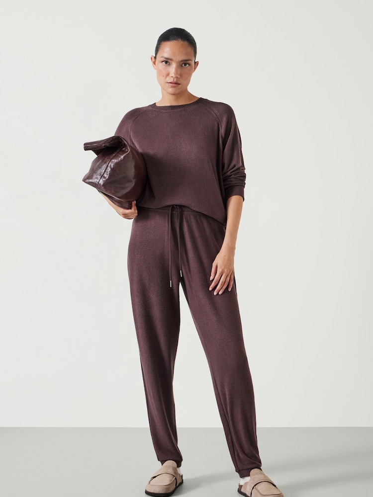 Hush Brown Elle Supersoft Relaxed Joggers - Image 1 of 4