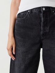 Hush Black Mia Cropped Straight Leg 100% Cotton Jeans - Image 3 of 5