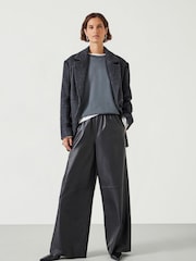 Hush Black Agatha Leather Pull On Trousers - Image 1 of 5