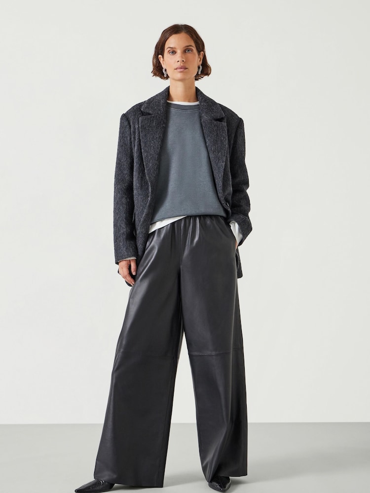 Hush Black Agatha Leather Pull On Trousers - Image 1 of 5