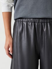 Hush Black Agatha Leather Pull On Trousers - Image 4 of 5
