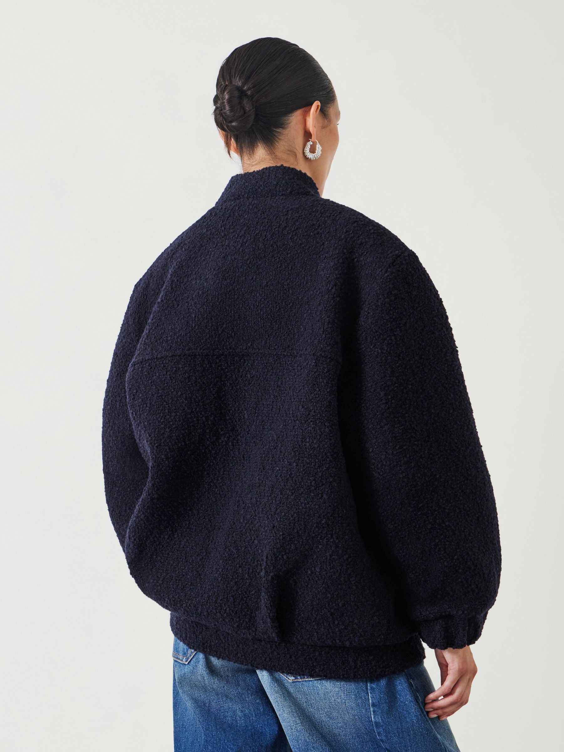 【おトク】 Boucle Aiden Cotton 100% Blue Hush Buy Bomber from Jacket ジャケット・アウター