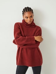 Hush Brown Meryl Roll Neck Wool Blend Jumper - Image 2 of 4