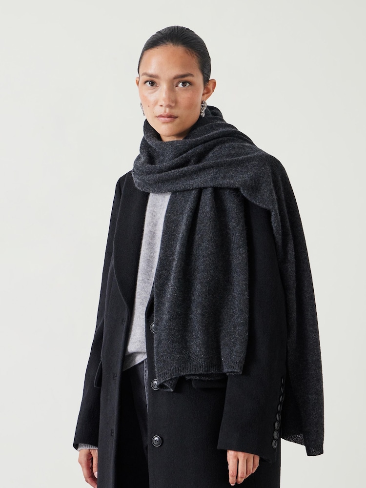 Hush Grey Cashmere Winter Scarf - Image 1 of 6