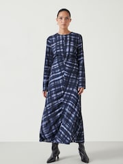 Hush Blue Print Myrah Midi Dress - Image 1 of 5