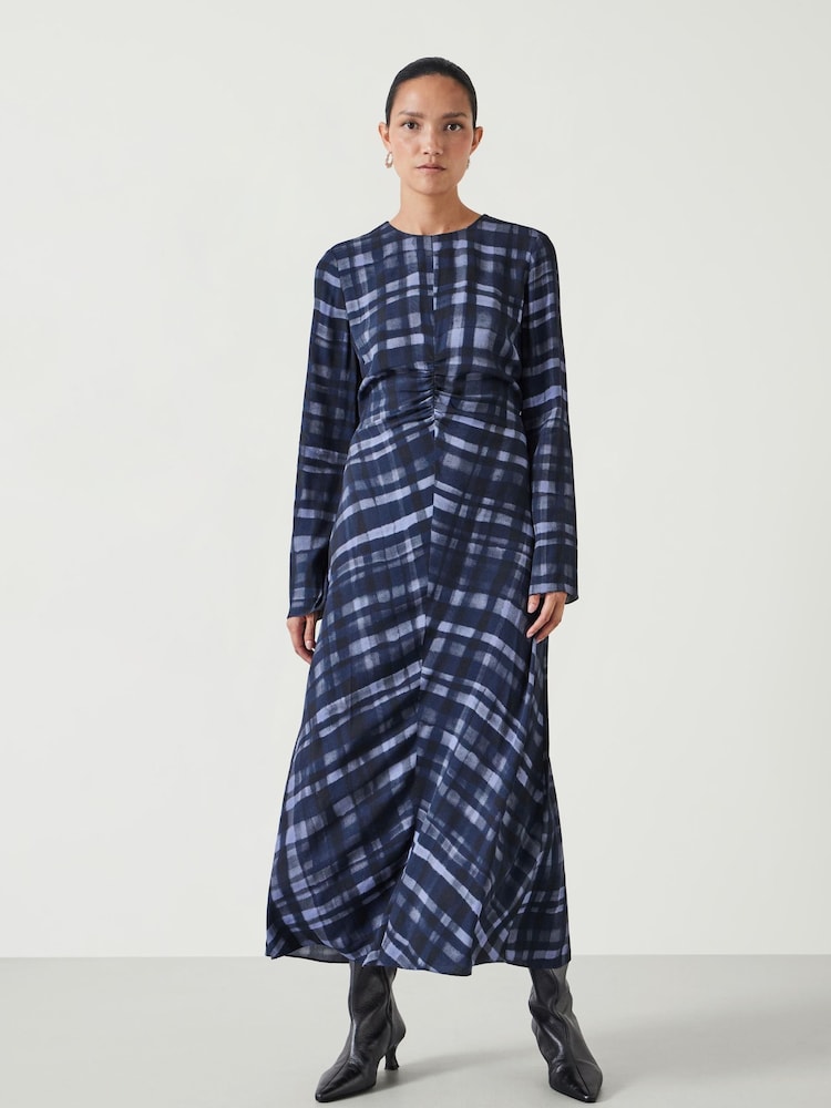 Hush Blue Print Myrah Midi Dress - Image 1 of 5