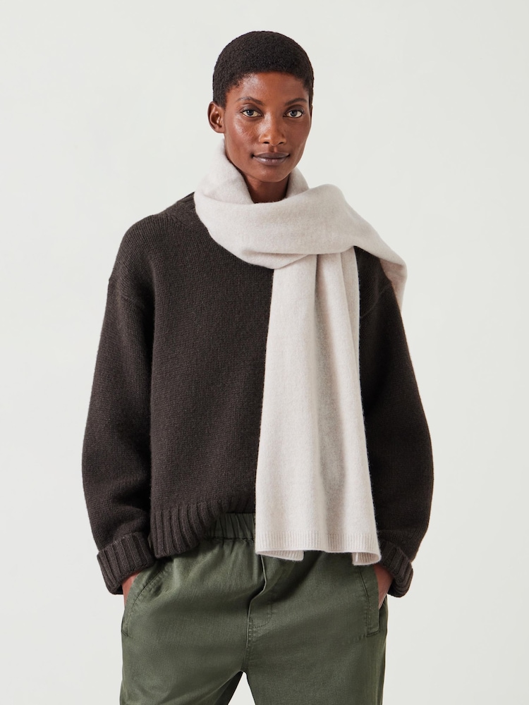 Hush Cream Cashmere Winter Scarf - Image 1 of 5