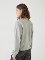 Grau - Hush – Beck – schweres Sweatshirt mit Lagendesign aus 100 % Baumwolle - Bild 2 von 4