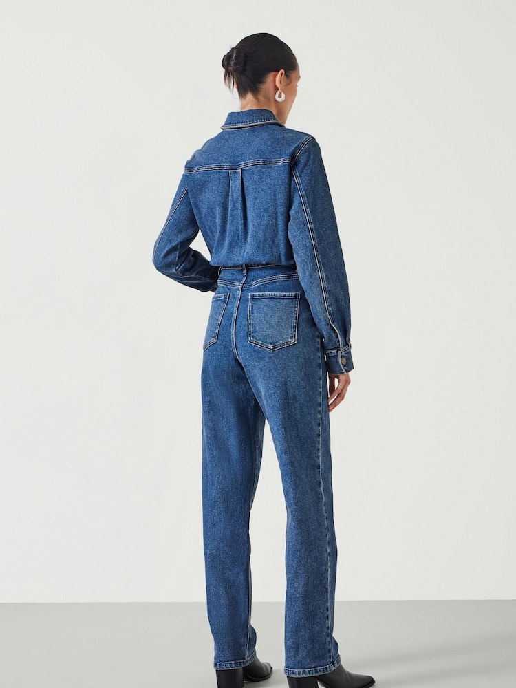 Hush Blue Agnes Denim Jumpsuit - Image 3 of 5