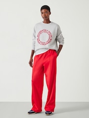 Hush Grey Moderately Social Graphic Relaxed 100% Cotton Sweatshirt - Image 2 of 5