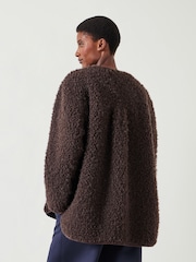 Hush Brown Anya Teddy Jacket - Image 3 of 5