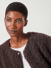 Hush Brown Anya Teddy Jacket - Image 4 of 5