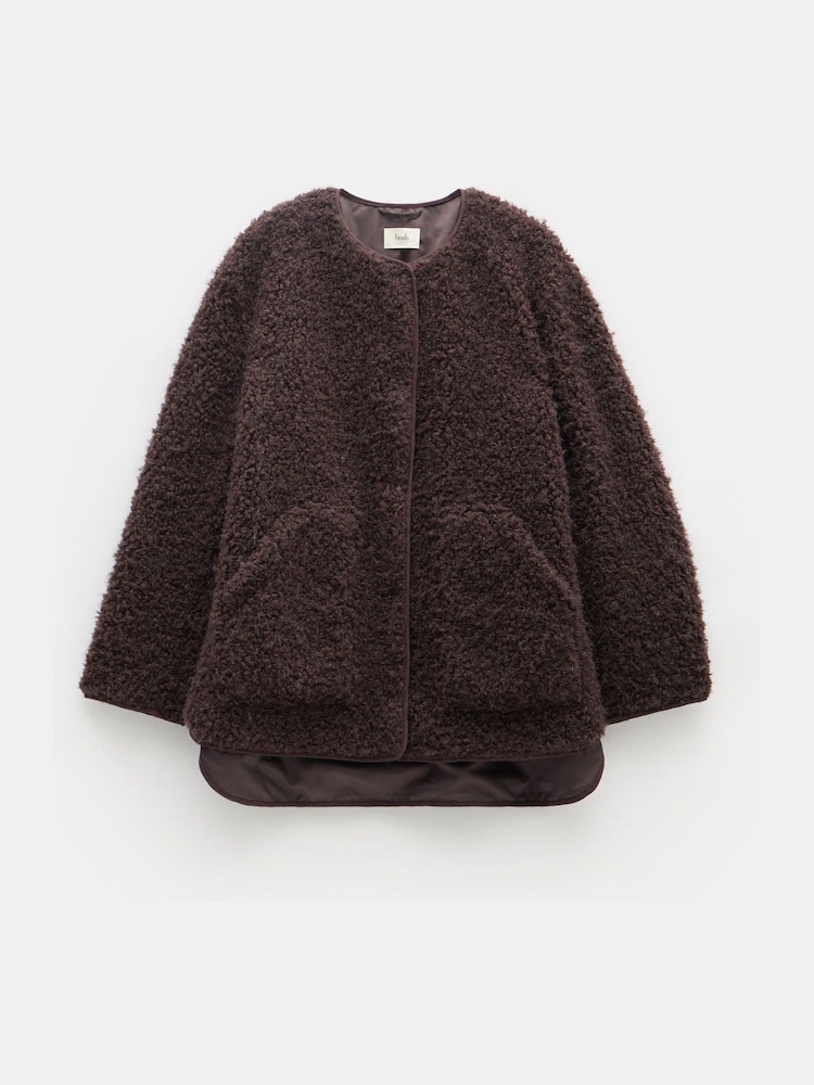 Hush Brown Anya Teddy Jacket - Image 5 of 5