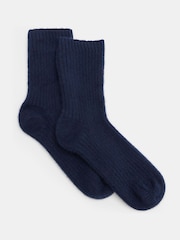 Hush Blue Cashmere Socks 2 Pack - Image 1 of 3