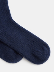 Hush Blue Cashmere Socks 2 Pack - Image 2 of 3