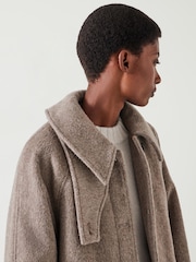 Hush Grey Munroe Pure Wool Cocoon Coat - Image 4 of 5