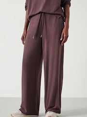 Hush Purple Elle Supersoft Wide Leg Joggers - Image 2 of 5