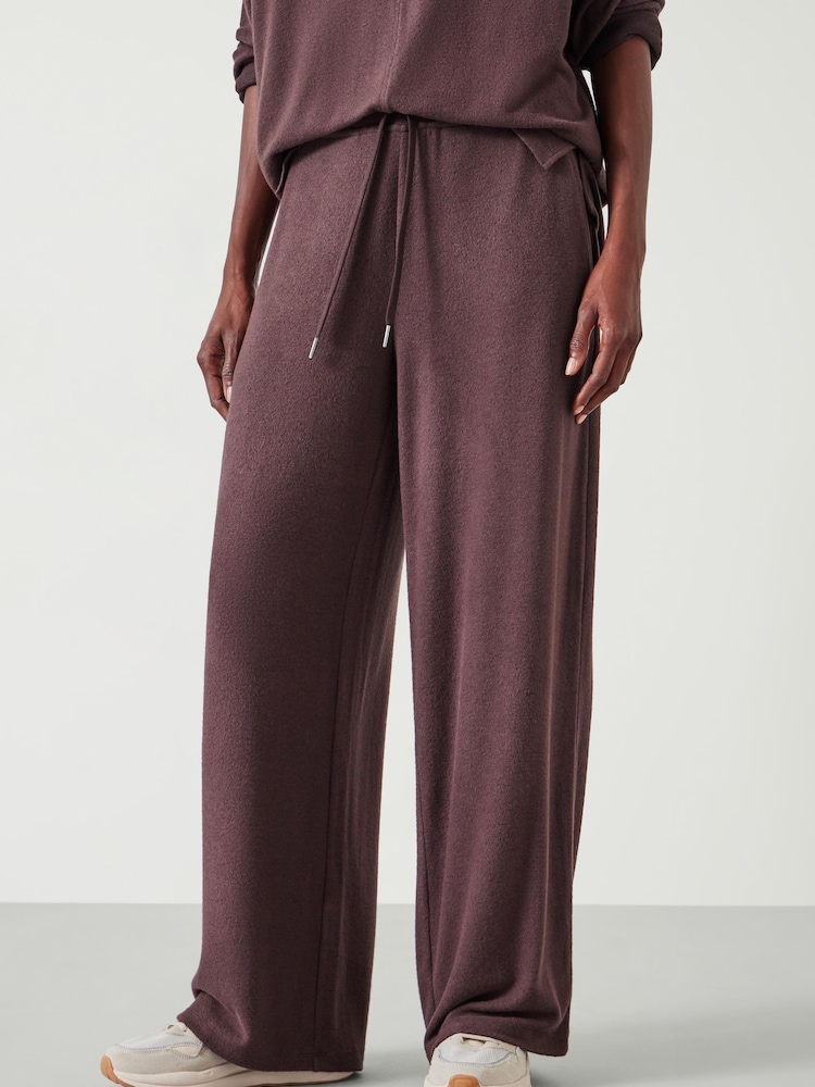 Hush Purple Elle Supersoft Wide Leg Joggers - Image 2 of 5
