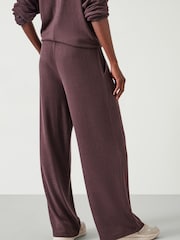 Hush Purple Elle Supersoft Wide Leg Joggers - Image 3 of 5