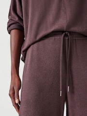 Hush Purple Elle Supersoft Wide Leg Joggers - Image 4 of 5