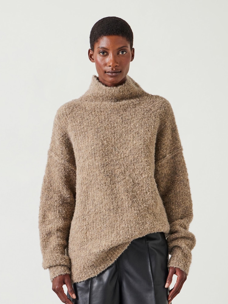 Nude - Pulover din tricot boucle cu croi lejer Hush Bailey - Image 1 of 5