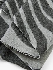 Hush Grey Winter Asymmetric Midweight Wool Scarf - Image 5 of 5