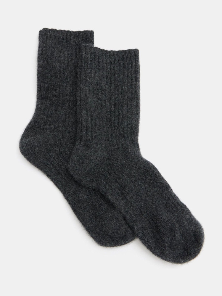 Hush Grey Cashmere Socks - Image 1 of 3 Hush Grey Cashmere Socks - Image 1 of 3