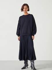 Hush Blue Gabriela Pleated Skirt Sweat Dress - Image 1 of 5