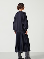 Hush Blue Gabriela Pleated Skirt Sweat Dress - Image 3 of 5