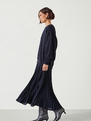 Hush Blue Gabriela Pleated Skirt Sweat Dress - Image 4 of 5