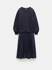 Hush Blue Gabriela Pleated Skirt Sweat Dress - Image 5 of 5