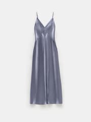 Hush Grey Aurora Satin Slip Maxi Dress - Image 5 of 5
