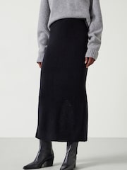 Hush Black Slim Missy Knitted Midi Skirt - Image 2 of 5