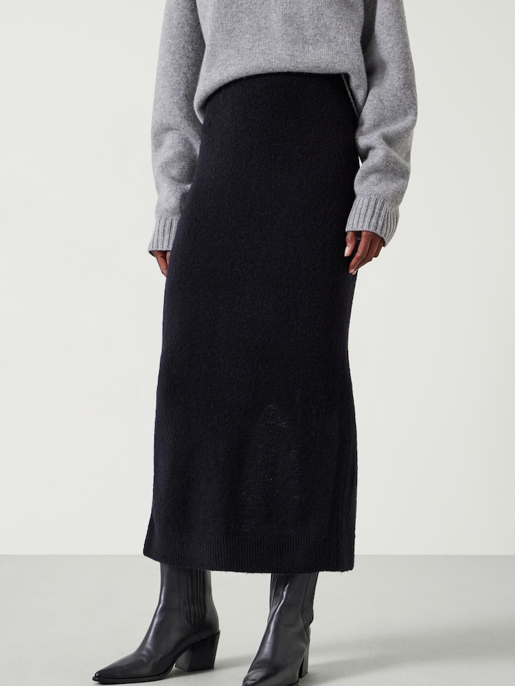 Hush Black Slim Missy Knitted Midi Skirt - Image 2 of 5