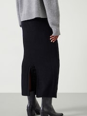 Hush Black Slim Missy Knitted Midi Skirt - Image 3 of 5