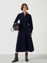 Hush Blue Bella Corduroy Maxi 100% Cotton Dress - Image 1 of 5