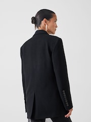 Hush Black Clarke Longline 100% Cotton Blazer - Image 3 of 5