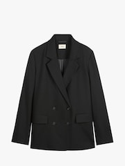 Hush Black Clarke Longline 100% Cotton Blazer - Image 5 of 5