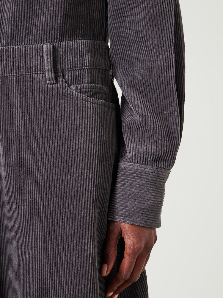Hush Grey Bella Corduroy Maxi 100% Cotton Dress - Image 2 of 5